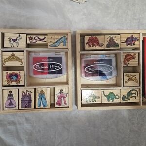 Melissa & Doug Princess and Dinosaur stamp sets